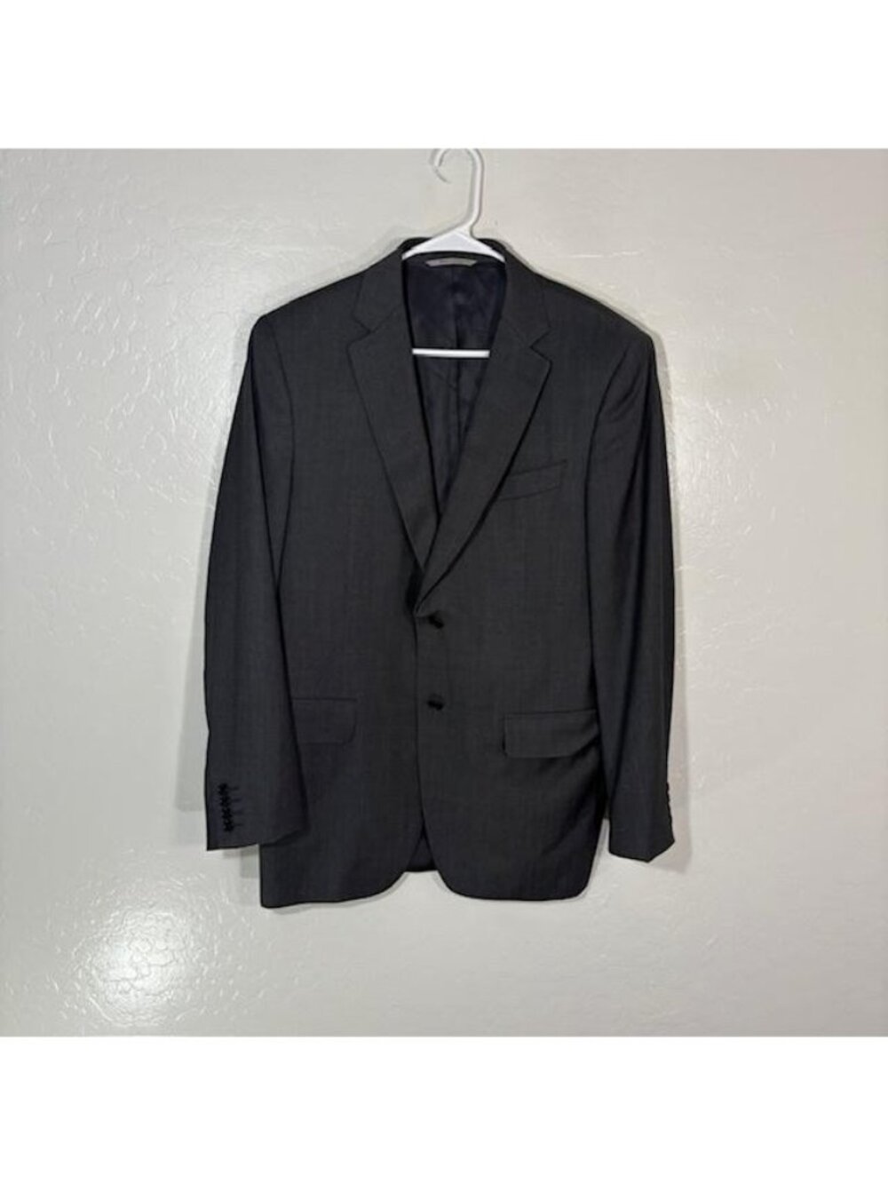 Canali Blazer Mens 52R Gray Wool Sport Coat Suit Jacket Made Italy Notch Lapel